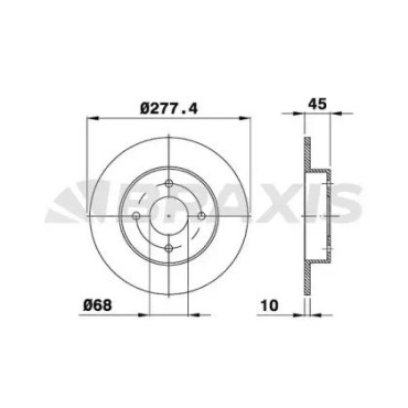 Диск тормозной BRAXIS ae0420