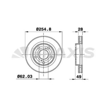 Диск тормозной BRAXIS ae0440