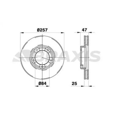 Диск тормозной BRAXIS ae0442