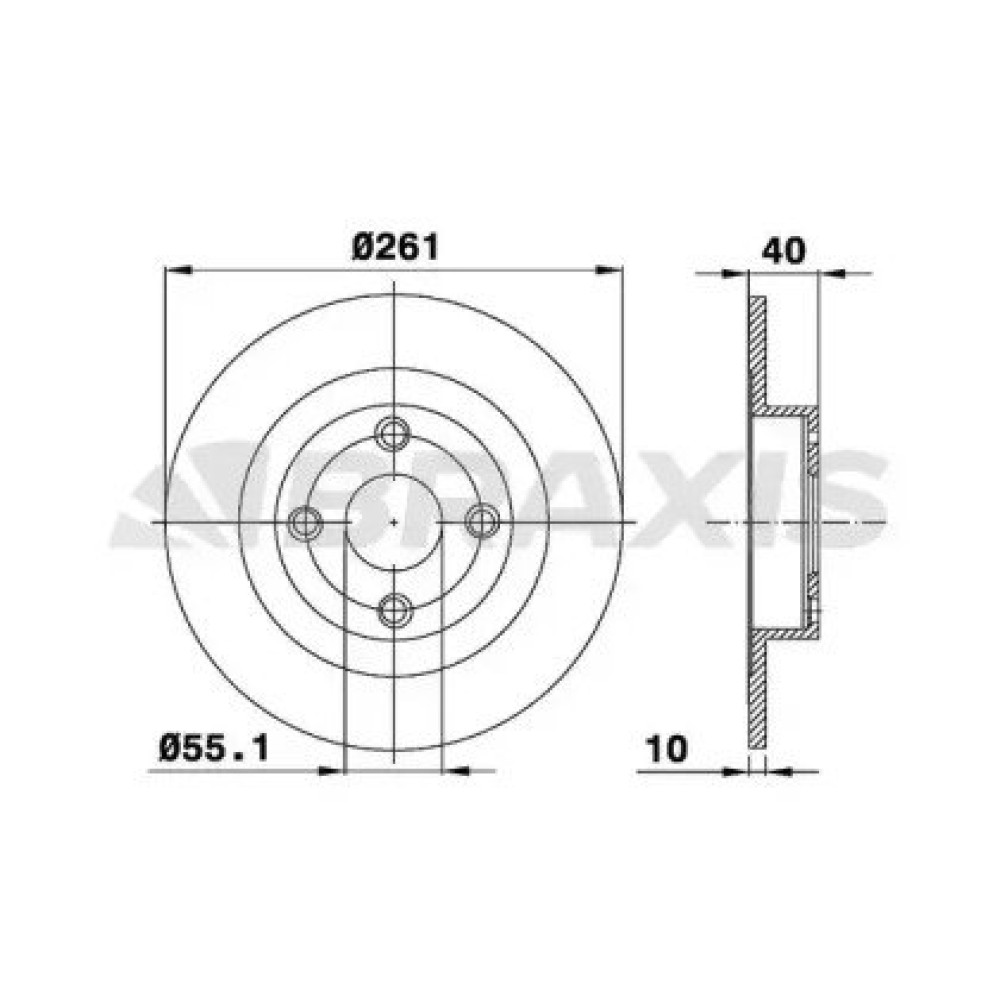 Диск тормозной BRAXIS ae0466