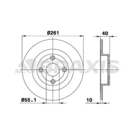 Диск тормозной BRAXIS ae0466