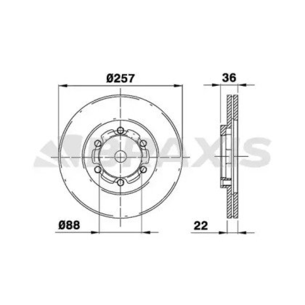 Диск тормозной BRAXIS ae0478