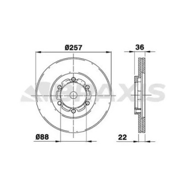 Диск тормозной BRAXIS ae0478