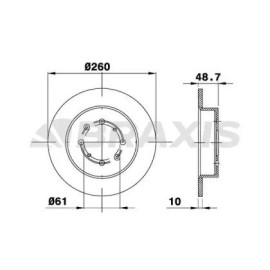 Диск тормозной BRAXIS ae0562