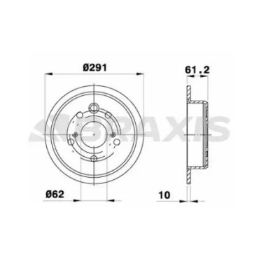Диск тормозной BRAXIS ae0612