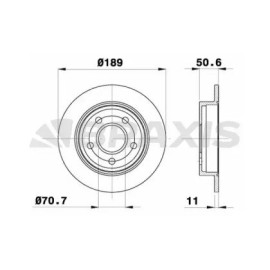 Диск тормозной BRAXIS ae0671