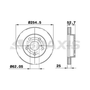 Диск тормозной BRAXIS ae0682
