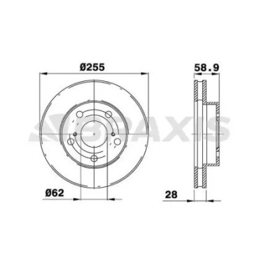 Диск тормозной BRAXIS ae0704