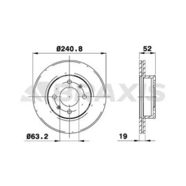 Диск тормозной BRAXIS ae0724