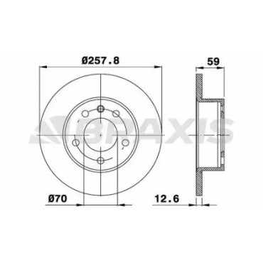 Диск тормозной BRAXIS ae0732