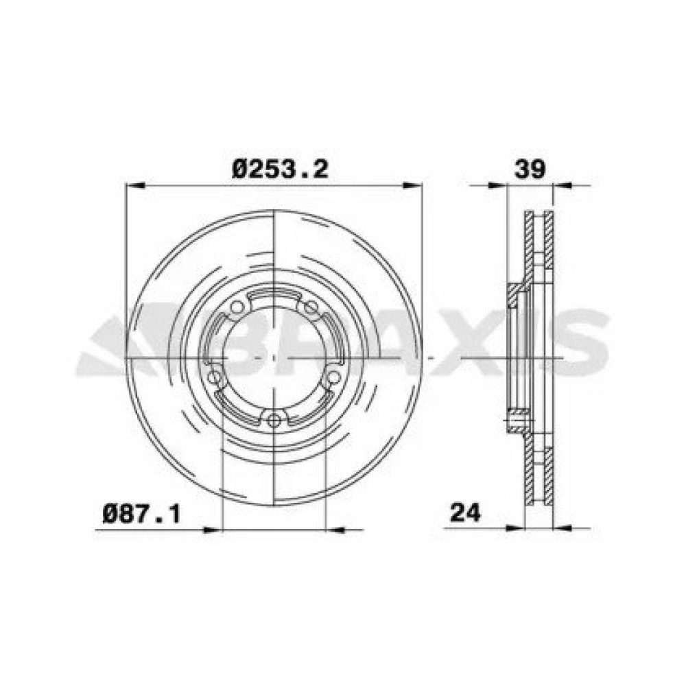 Диск тормозной BRAXIS ae0754