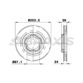 Диск тормозной BRAXIS ae0754