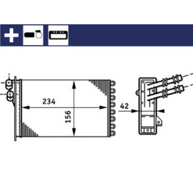 Радиатор печки MAHLE ah72000s
