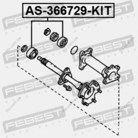 Подшипник приводного вала Febest as366729kit