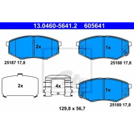 Комплект тормозных колодок из 4 шт. дисков ATE 13046056412