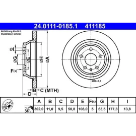 Диск тормозной ATE 24011101851