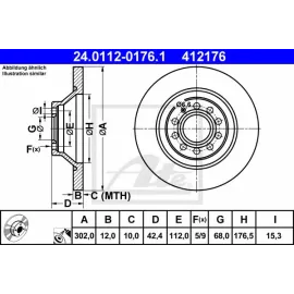 Тормозной диск ATE 24011201761