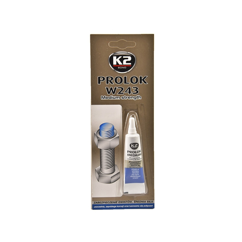 Клей (фіксатор) різьбових зєднань /K2 BOND PROLOK W243 MEDIUM STRENGTH 6ML K2 b150