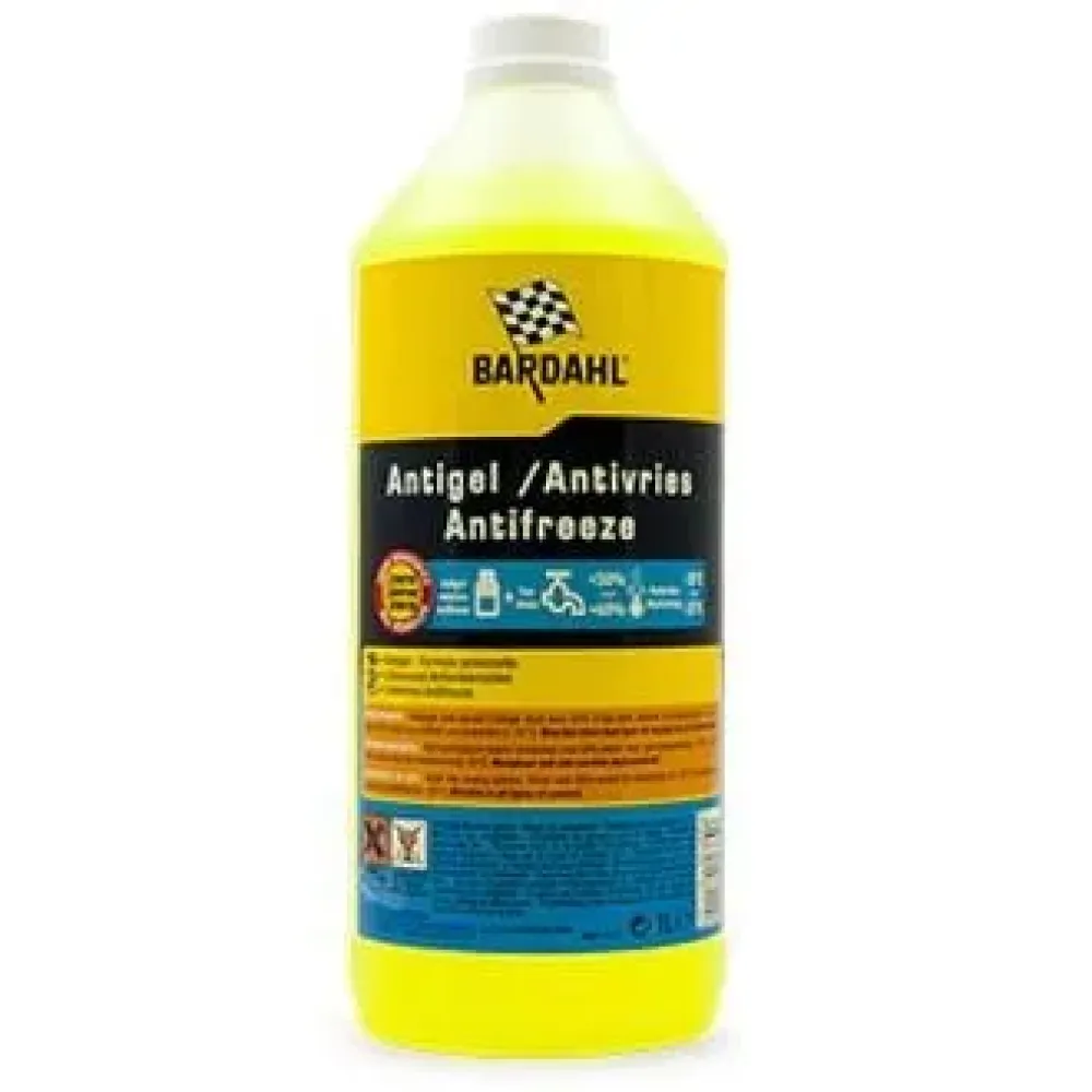 Концентрат антифризу G12+ ENGINE ANTIFREEZE ANTIGEL UNIVERSAL жовтий 1л. BARDAHL 7111