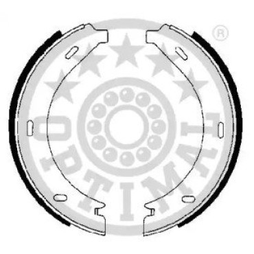 Комплект тормозных колодок из 4 шт. барабанов Optimal bb7240