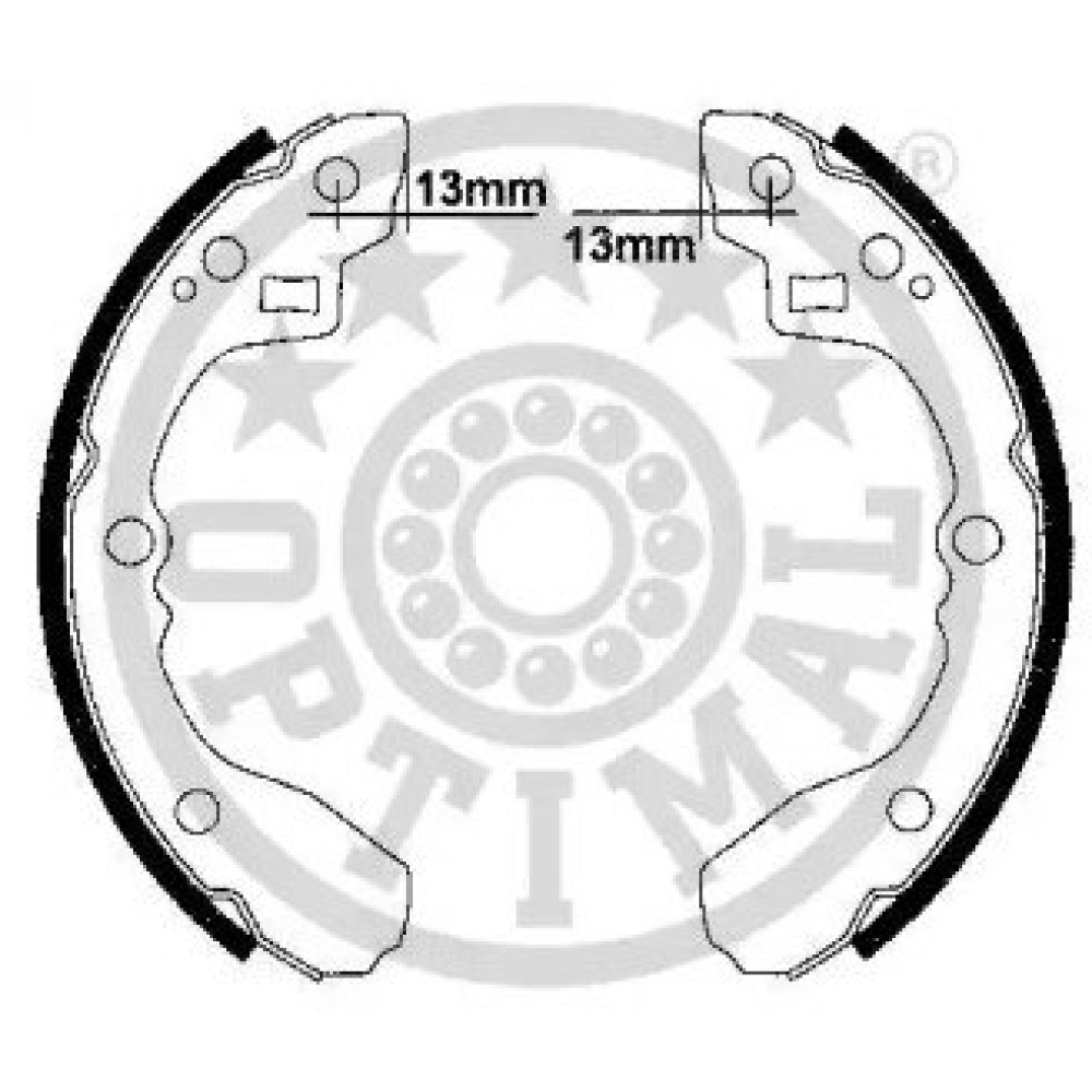 Комплект тормозных колодок из 4 шт. барабанов Optimal bb7274