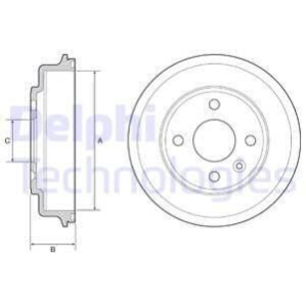 Тормозной барабан DELPHI bf554