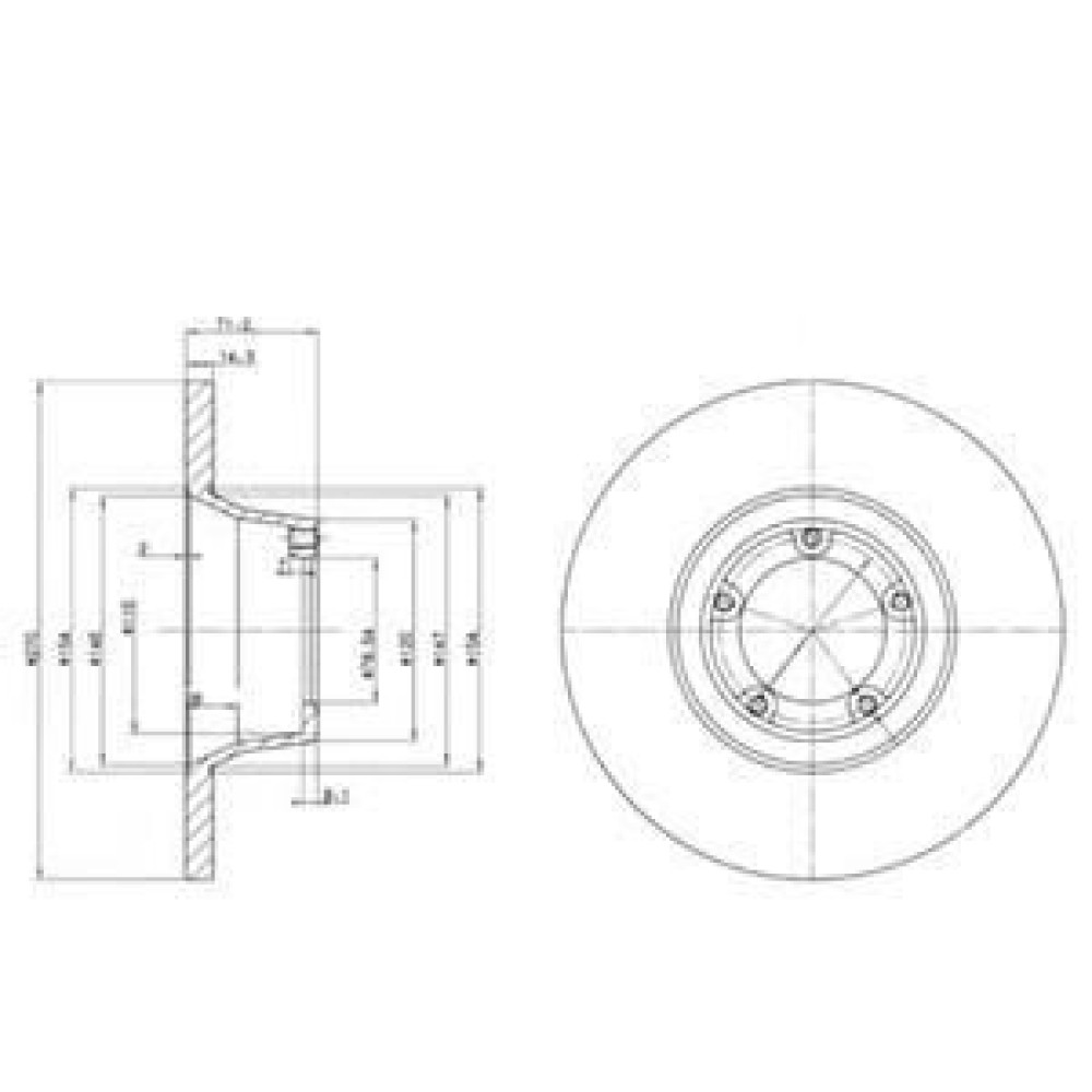 Диск тормозной DELPHI bg2157