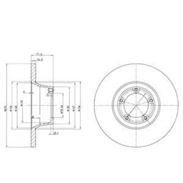 Диск тормозной DELPHI bg2157