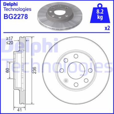Гальмівний диск DELPHI bg2278