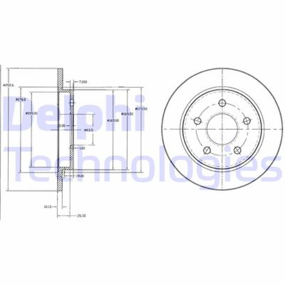 Диск тормозной DELPHI bg2332