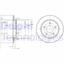 DELPHI bg2332 Диск тормозной DELPHI bg2332
