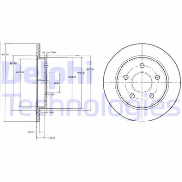 Диск гальмівний DELPHI bg2332