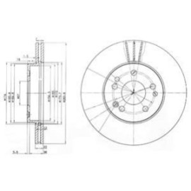 DELPHI bg2345 Диск гальмівний DELPHI bg2345