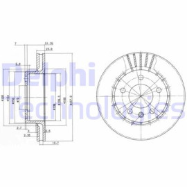 DELPHI bg2384 Диск тормозной DELPHI bg2384