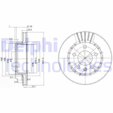 Диск гальмівний DELPHI bg2384