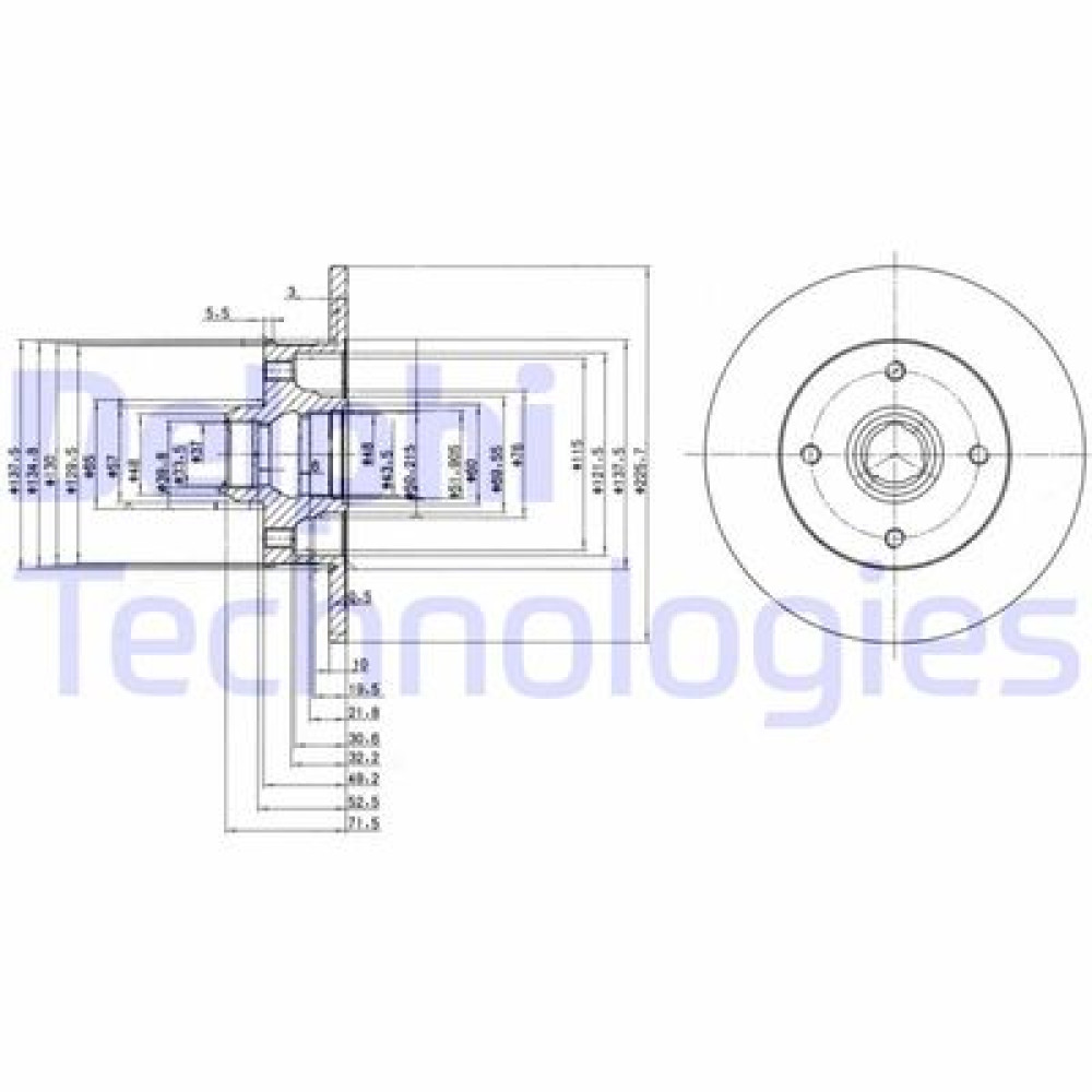 Диск гальмівний DELPHI bg2389