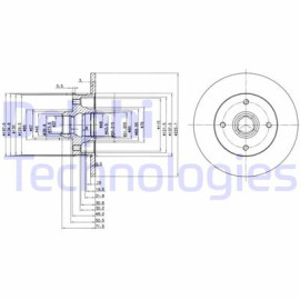 DELPHI bg2389 Диск гальмівний DELPHI bg2389