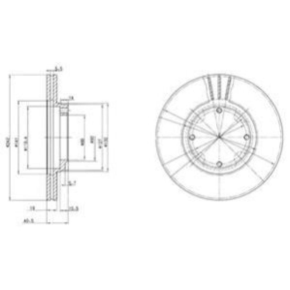 Диск тормозной DELPHI bg2394