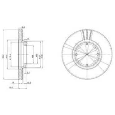 Диск тормозной DELPHI bg2394
