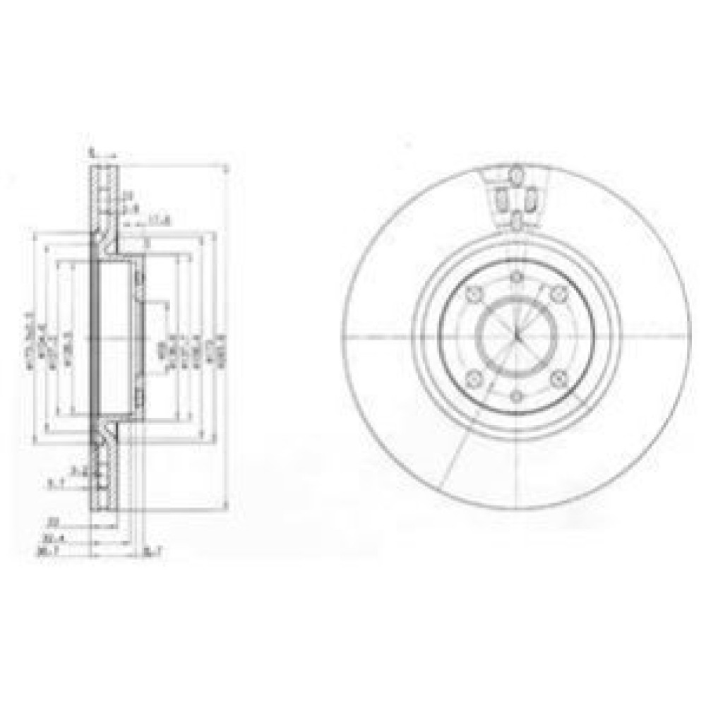 Диск тормозной DELPHI bg2407