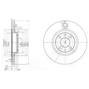 Диск тормозной DELPHI bg2407