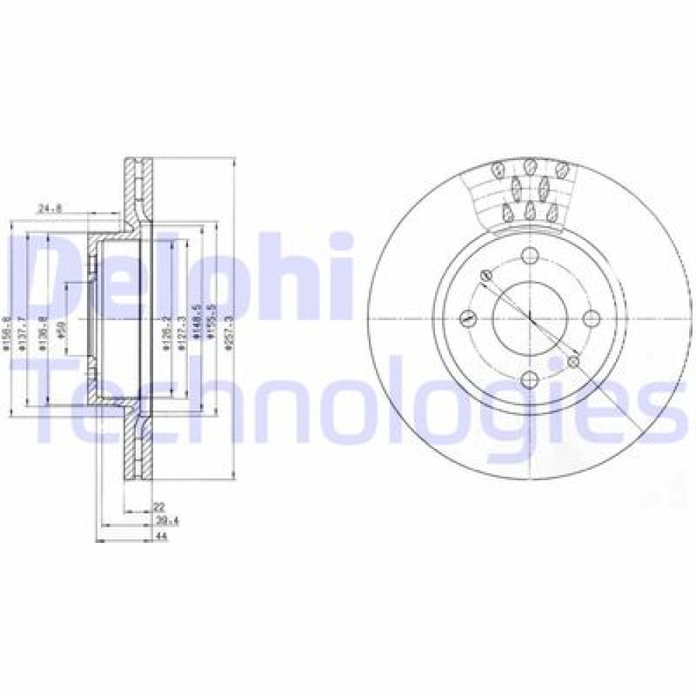Тормозной диск DELPHI bg2413