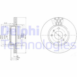 DELPHI bg2413 Тормозной диск DELPHI bg2413