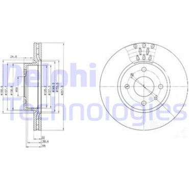Тормозной диск DELPHI bg2413