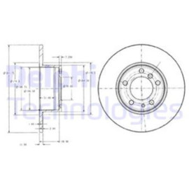 DELPHI bg2430 Тормозний диск DELPHI bg2430