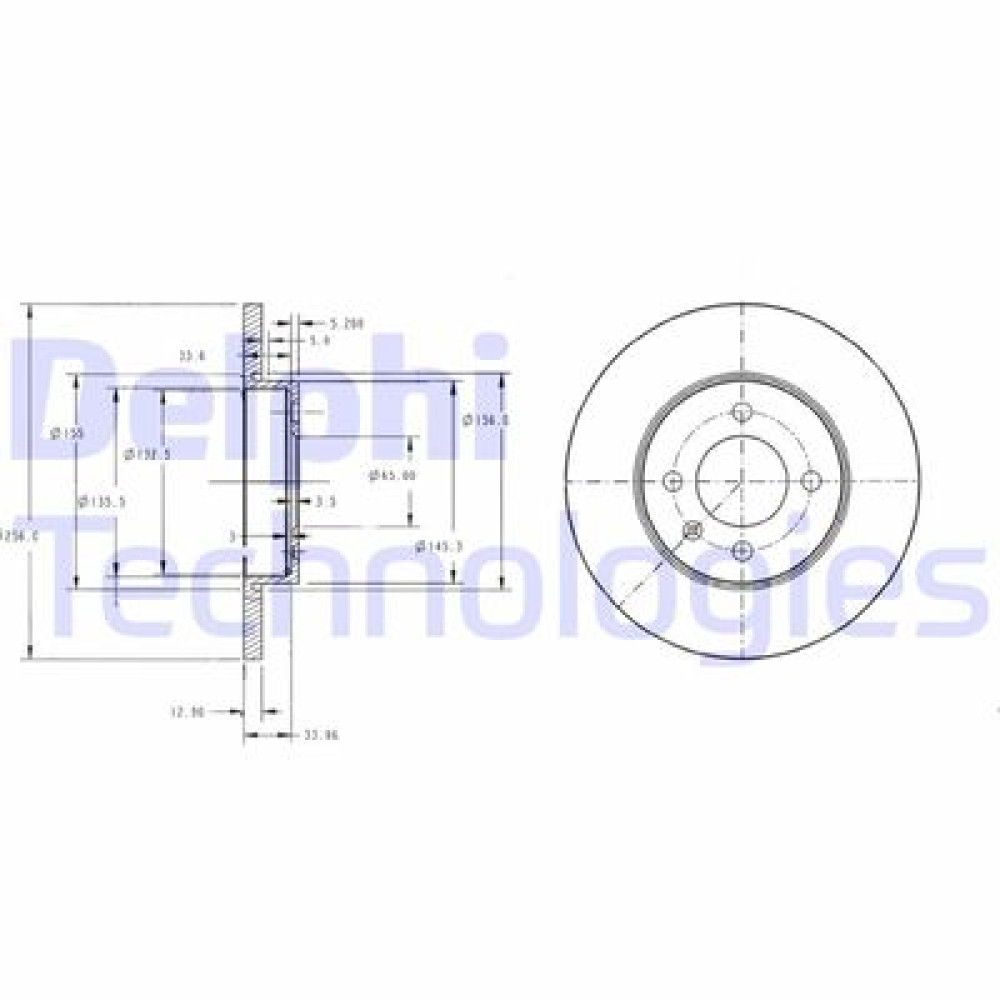 Гальмівний диск DELPHI bg2454