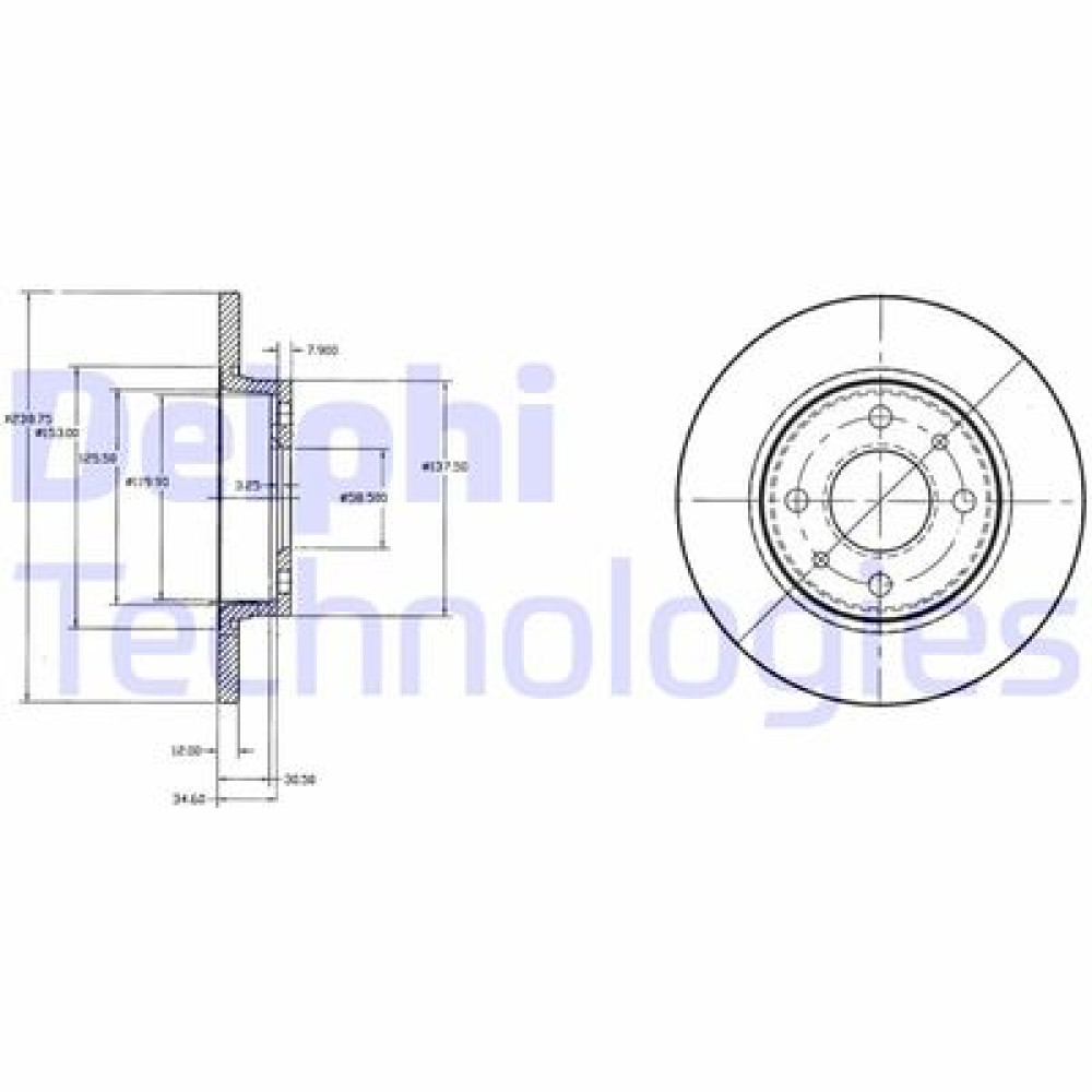 Гальмівний диск DELPHI bg2466