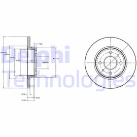 Гальмівний диск DELPHI bg2466