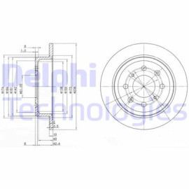 Тормозний диск DELPHI bg2538