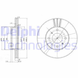 Диск тормозной DELPHI bg2567